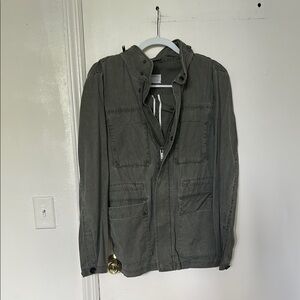 Dkny Gray Military Field Jacket